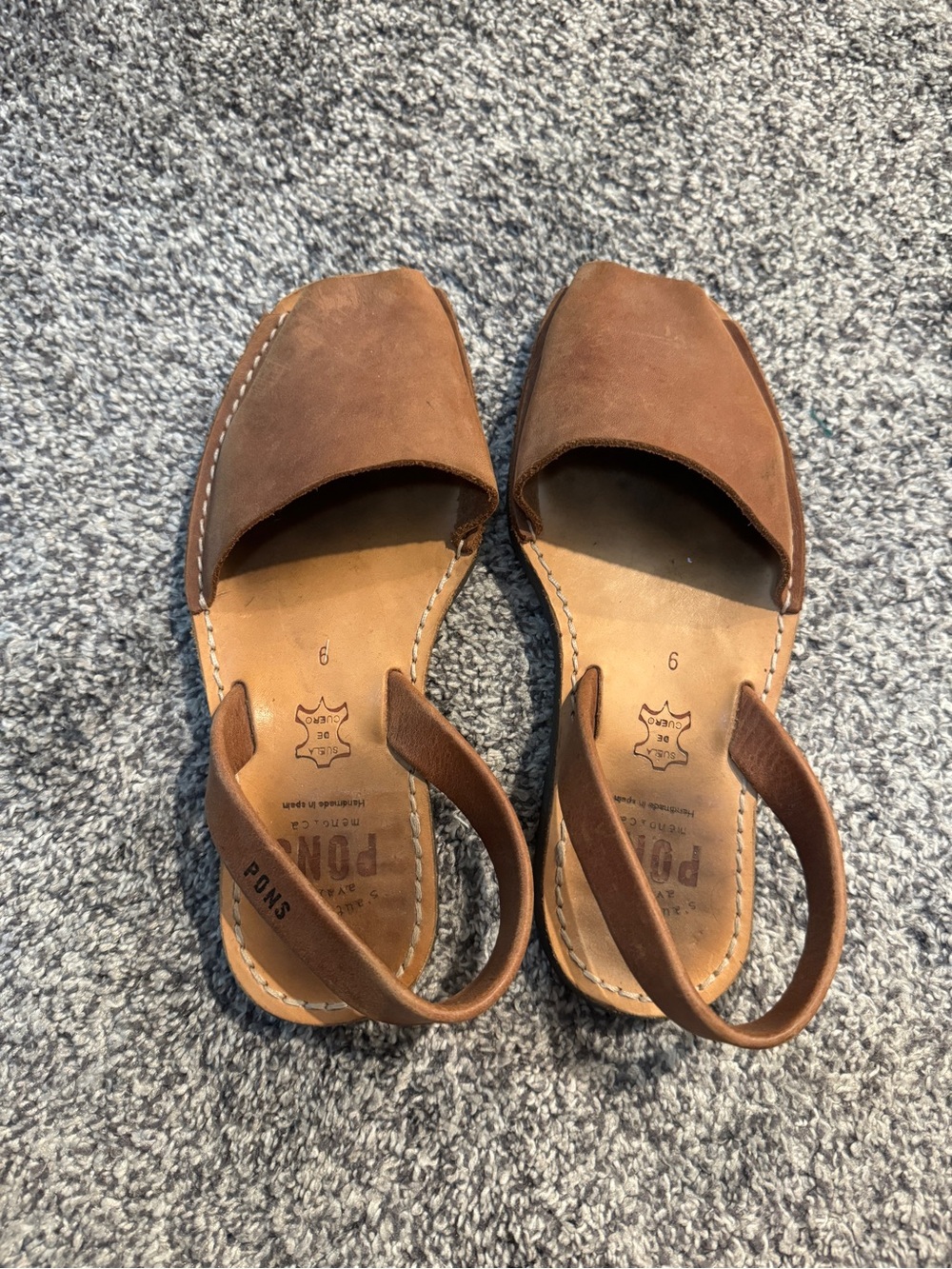 Pons Brown Leather Slingback Sandals - Women